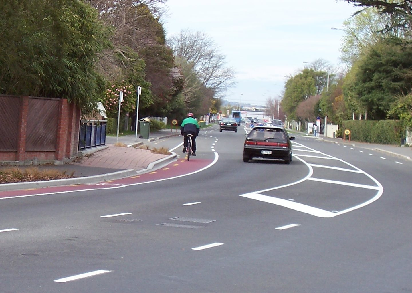 Marked on-road cycle lane, Clyde Rd, Christchurch