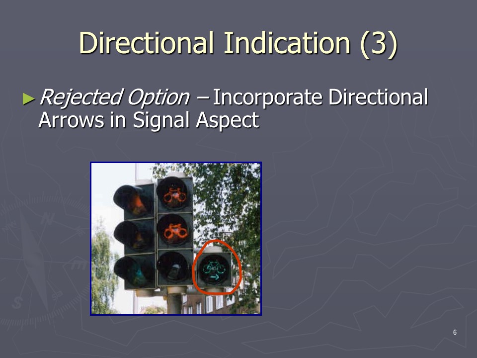 Cycle signals with directional signal arrows