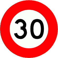 30kmh sign