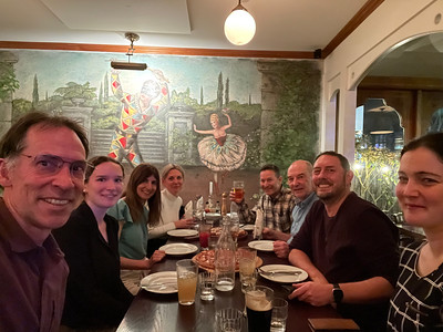 ViaStrada staff out for dinner celebrating Jon's birthday