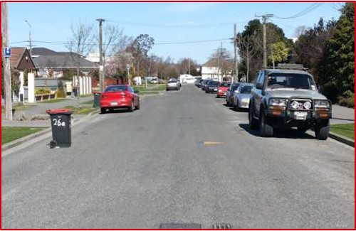 cars parked on street