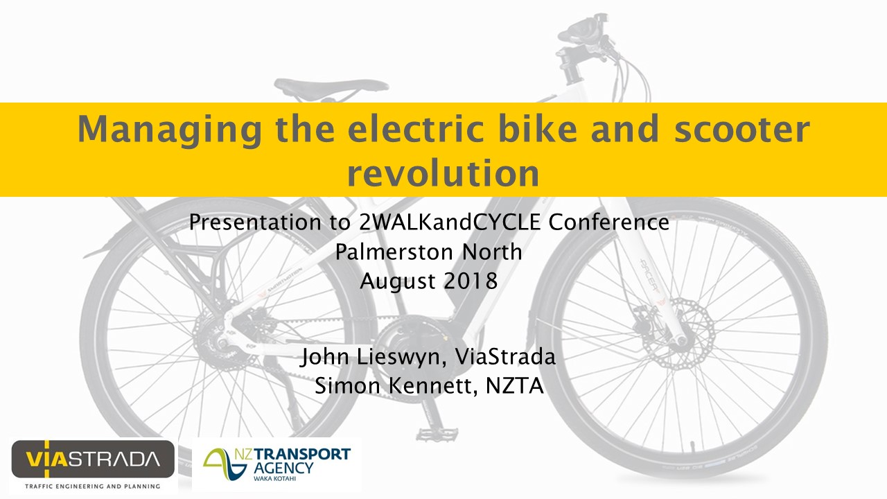 title slide of the e-bike presentation