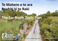 Cover of PowerPoint report of the Trails Plan for the Far North of NZ