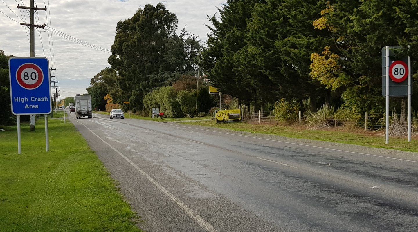 Selwyn District speed zone