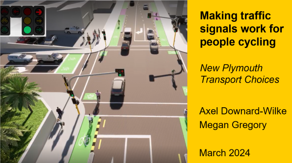 Making traffic signals work for people cycling title slide