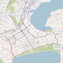 Map of southern commuter route