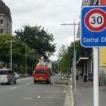 30 km speed sign for Central City.
