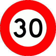 30kmk/hr sign