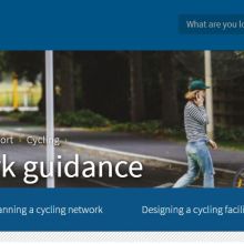 Cycling network guidance cover page banner.