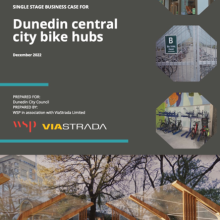 Dunedin central city bike hubs title page.