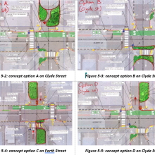 Intersection crossing options.