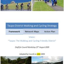 Cover Page of councils walking and cycling strategy.