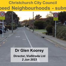 Safe speed Neighbourhoods submission cover page