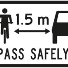 Pass safely signage