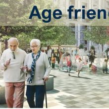 Elderly people walking