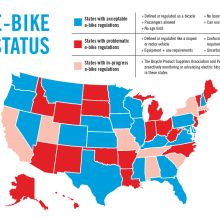 E-bike legislation status in the U.S