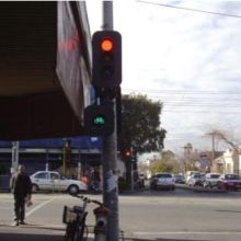 Traffic signal with red light