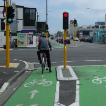 Directional cycle signals in Christchurch