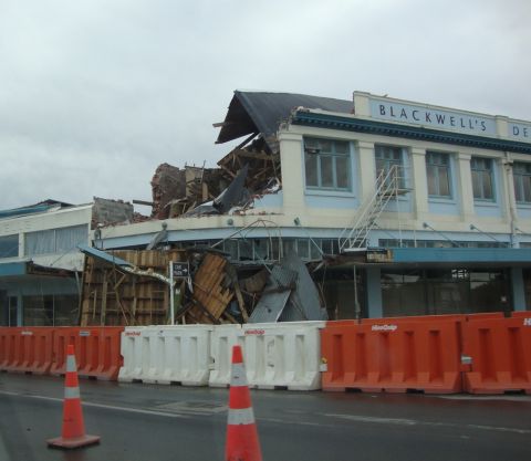 Damaged building in Kaiapoi