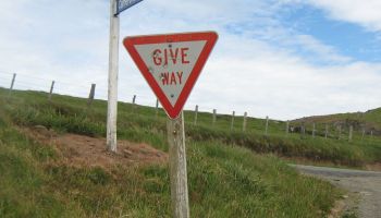 Give Way sign.