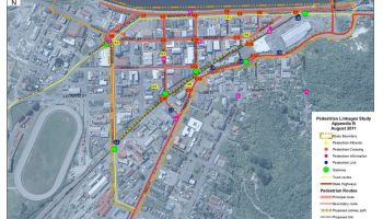map of greymouth's pedestrian linkages